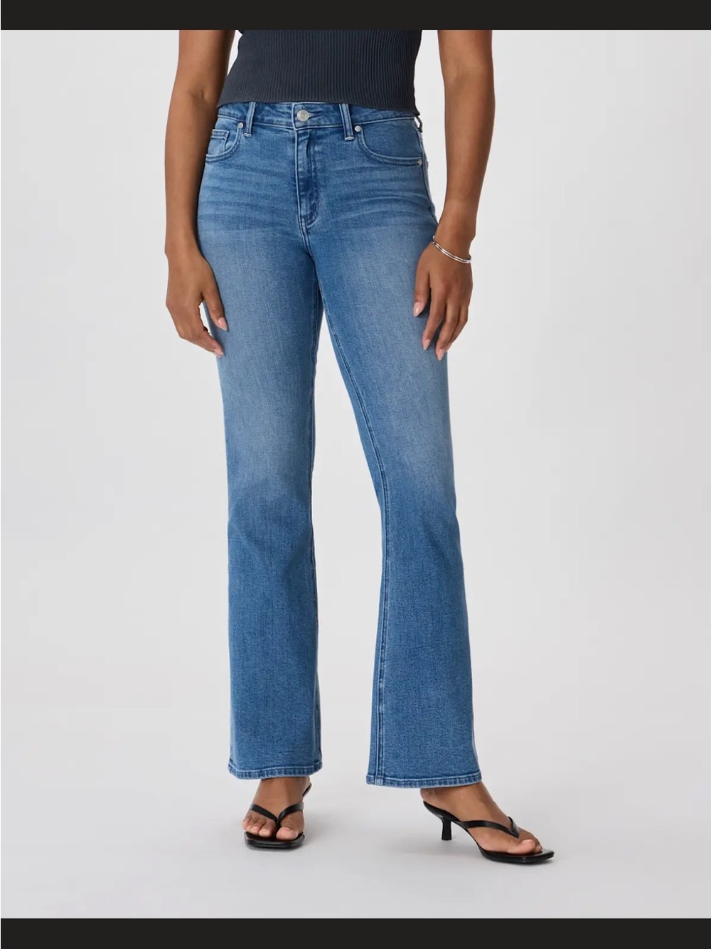 Quince Luna Stretch Flare Jeans Seaside Blue | 33 Long